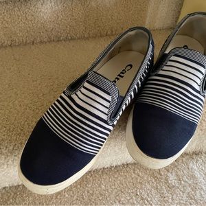 CALTO Men's Invisible Height Increasing Shoes Slipon Loafers -Blue- EUC -Size 10